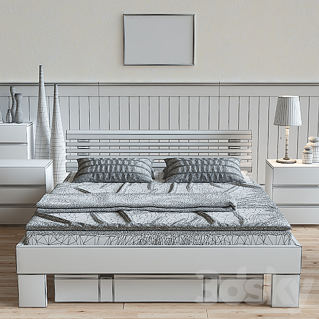 Bedroom furniture from Hasena AG 3DS Max Model - thumbnail 3