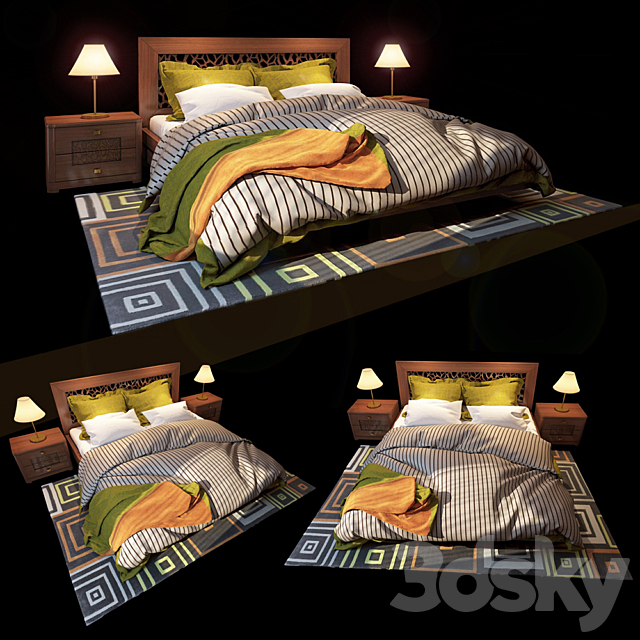 Bedroom Lago di Garda Serenissima factory 3DSMax File - thumbnail 1