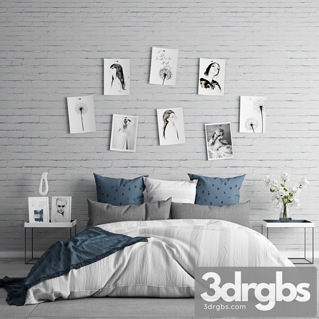 Bedroom set 2 2 3dsmax Download - thumbnail 1