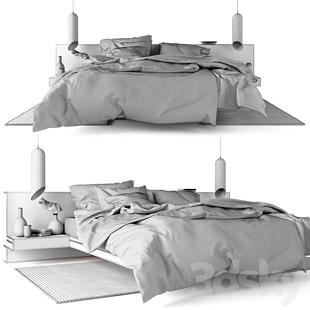 Bedroom set 2 3DSMax File - thumbnail 3