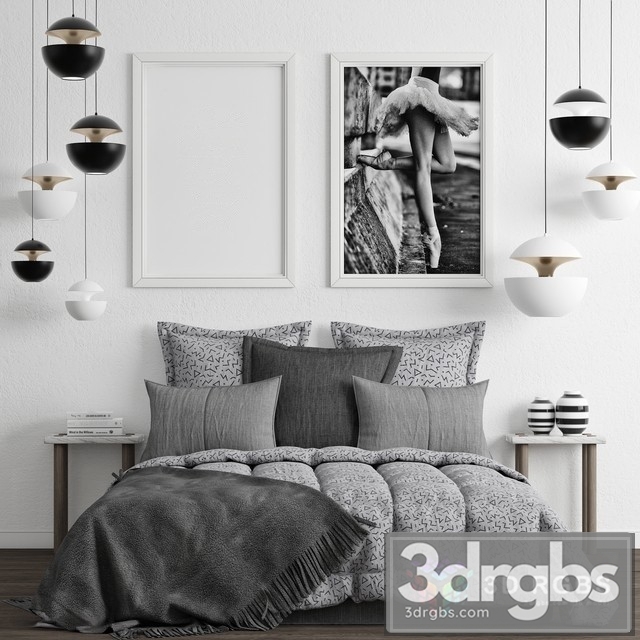 Bedroom Set 3 3dsmax Download - thumbnail 1