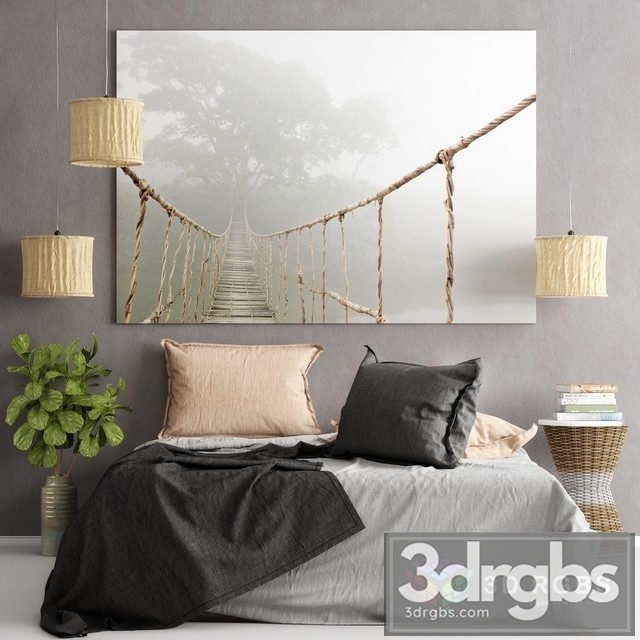 Bedroom Set 3dsmax Download - thumbnail 1