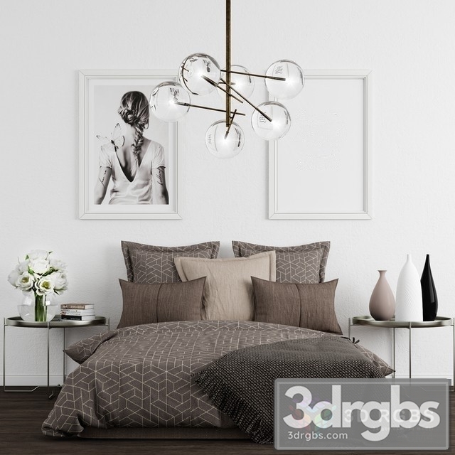 Bedroom Set 4 3dsmax Download - thumbnail 1