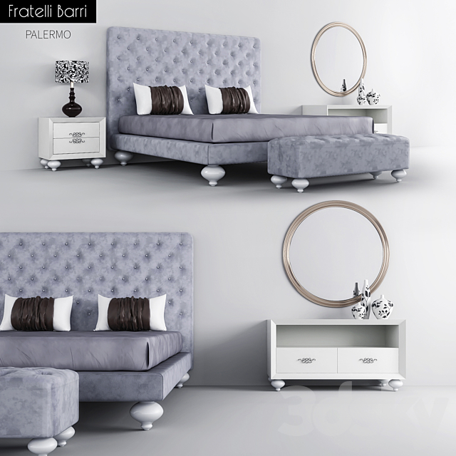 Beds. tables. stool Fratelli Barri Palermo 3DSMax File - thumbnail 1