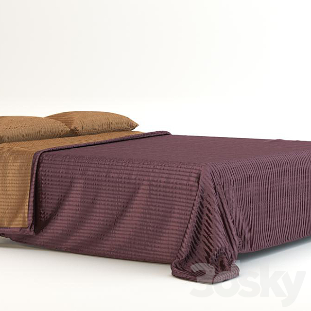 Bedspread and pillows “max purple” 3DSMax File - thumbnail 1