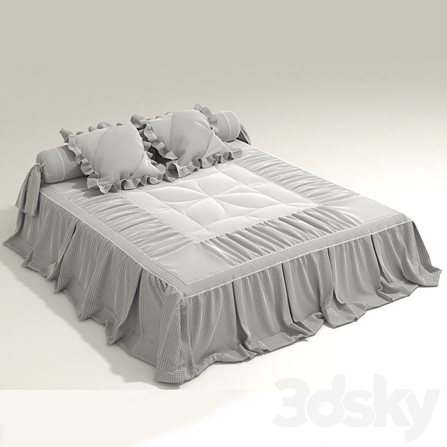 Bedspread classic. 3DSMax File - thumbnail 2