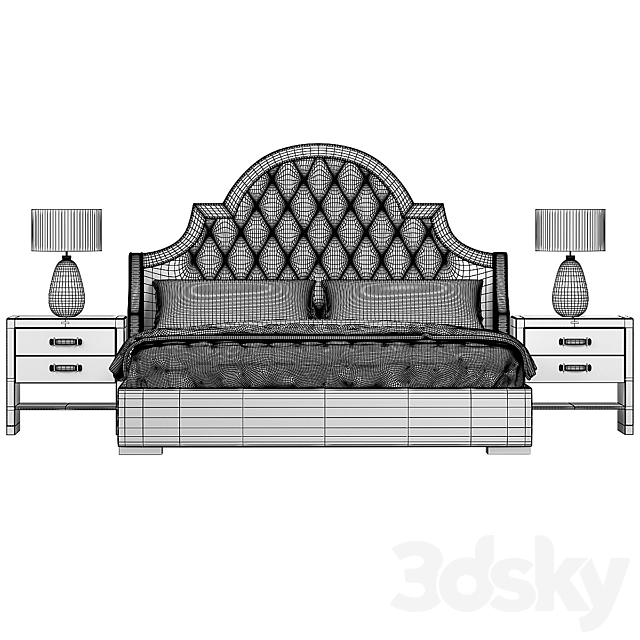 Belle Bed 3DSMax File - thumbnail 2