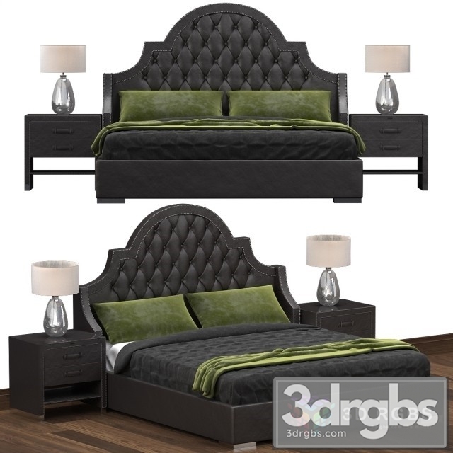 Belle Black Luxury Bed 3dsmax Download - thumbnail 1