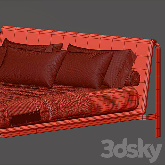 Bend bed 3DSMax File - thumbnail 3