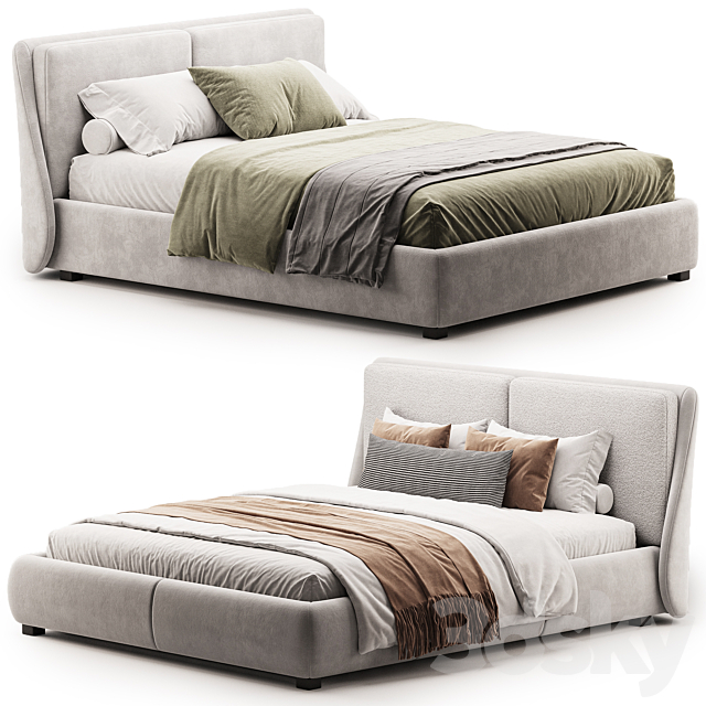 Bend bed from Ditre Italia 3DS Max Model - thumbnail 2