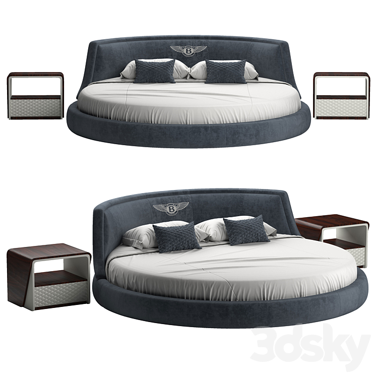 Bentley Avebury bed 3DS Max Model - thumbnail 2