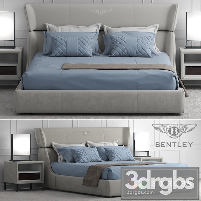 Bentley Home Lancaster Bed 3dsmax Download - thumbnail 1