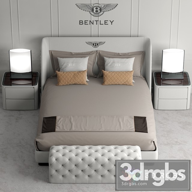 Bentley Home Richmond Bed 3dsmax Download - thumbnail 1