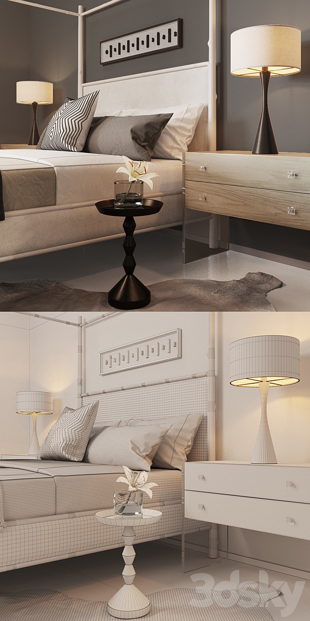 Bernhardt Bedroom ARBOR 3DS Max Model - thumbnail 3