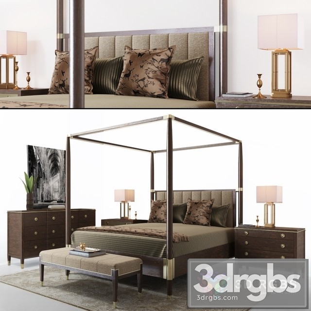 Bernhardt Clarendon Bed 3dsmax Download - thumbnail 1