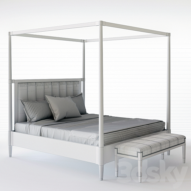 Bernhardt Clarendon Canopy Bed 3DSMax File - thumbnail 3