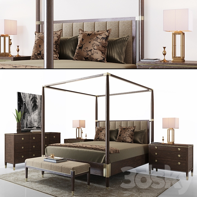 Bernhardt Clarendon Canopy Bed 3DSMax File - thumbnail 1