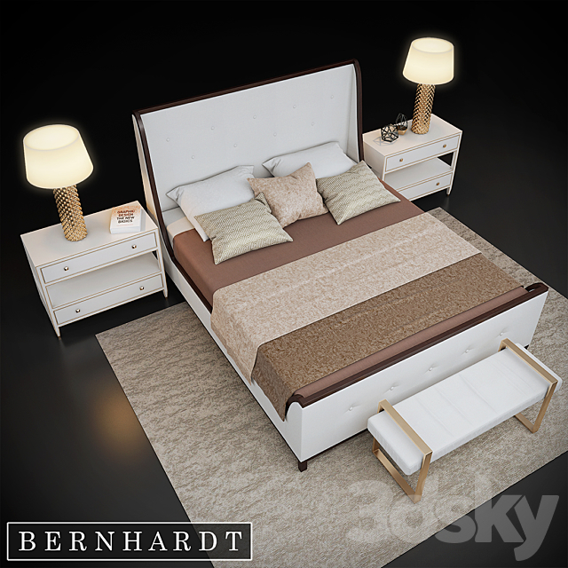 Bernhardt Jet Set + Arteriors Shell lamp 3DSMax File - thumbnail 1