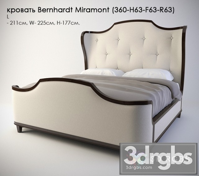 Bernhardt Miramont Bed 3dsmax Download - thumbnail 1