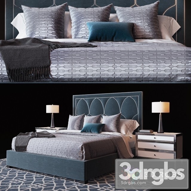 Bernhardt Regan Upholstered King Bed 3dsmax Download - thumbnail 1