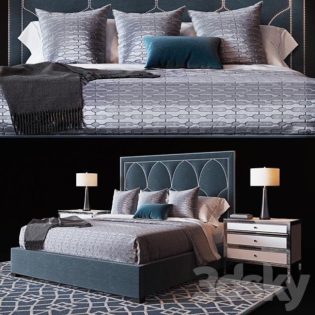 Bernhardt Regan Upholstered King Bed 3DSMax File - thumbnail 1