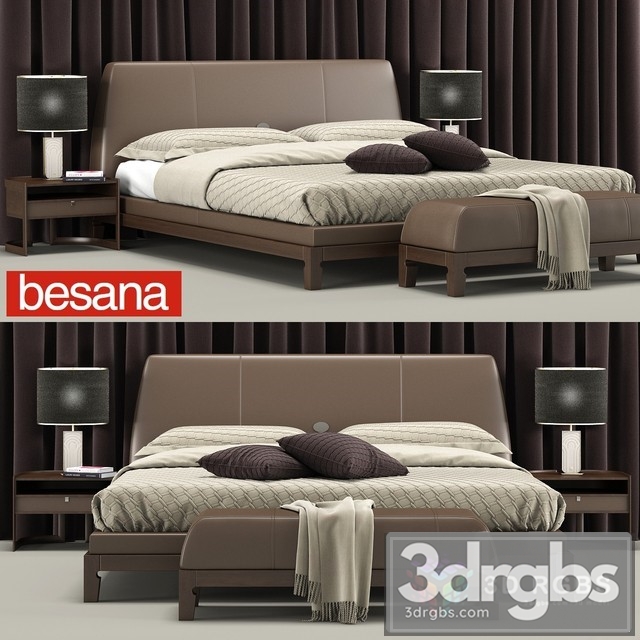 Besana Lavinia Bed 3dsmax Download - thumbnail 1