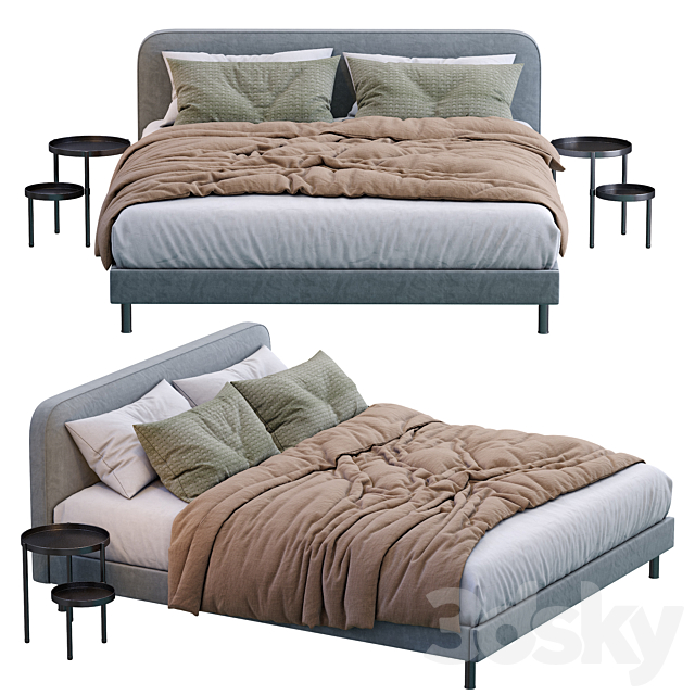 Besley Bed By Made 3DS Max Model - thumbnail 2