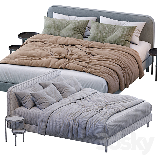 Besley Bed By Made 3DS Max Model - thumbnail 4