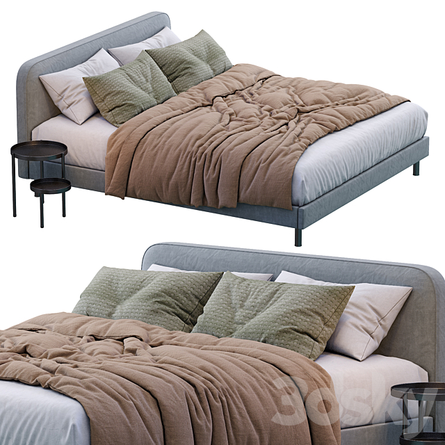 Besley Bed By Made 3DS Max Model - thumbnail 6