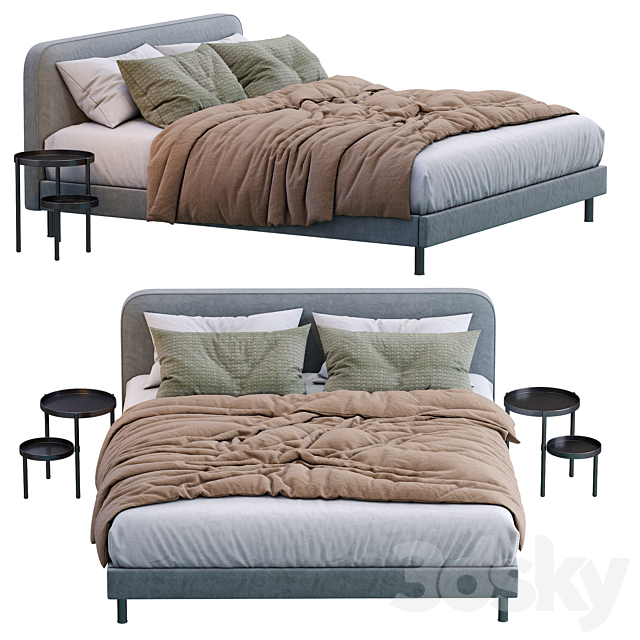 Besley Bed By Made 3DS Max Model - thumbnail 7