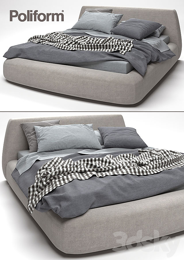 Big Bed Poliform 3DSMax File - thumbnail 2