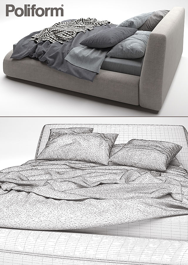 Big Bed Poliform 3DSMax File - thumbnail 3