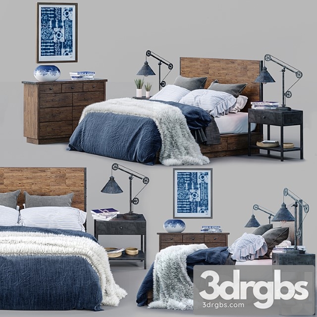 Big Daddy Antiques Bed Set 3dsmax Download - thumbnail 1