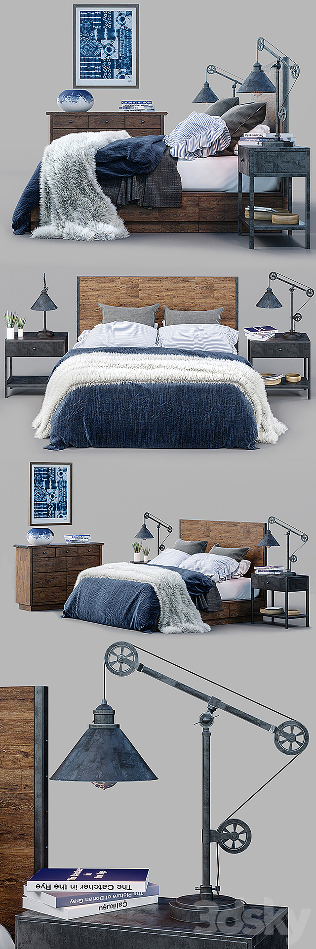 Big Daddy’s Antiques Bed Set 3DSMax File - thumbnail 2