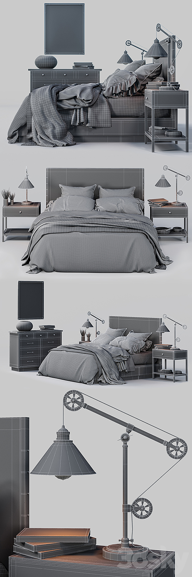 Big Daddy’s Antiques Bed Set 3DSMax File - thumbnail 3