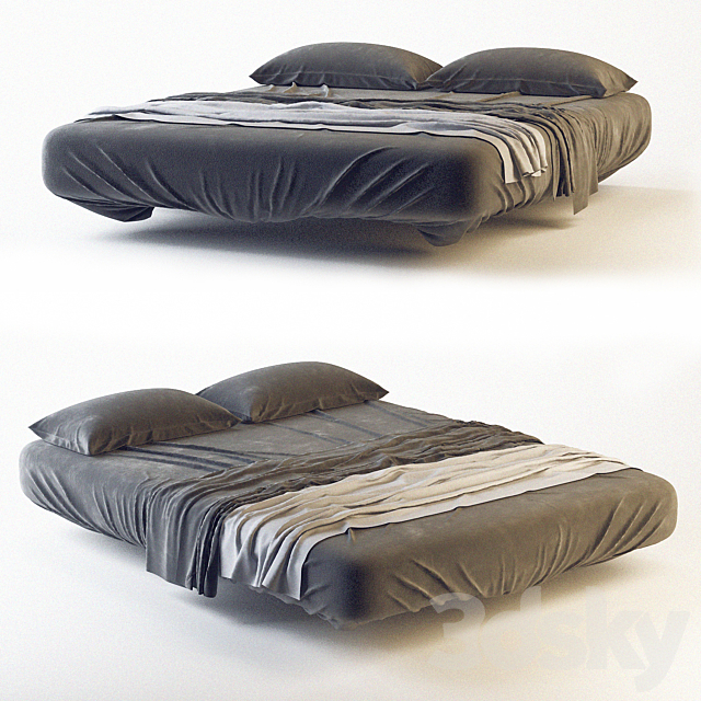 black bed 3DSMax File - thumbnail 1