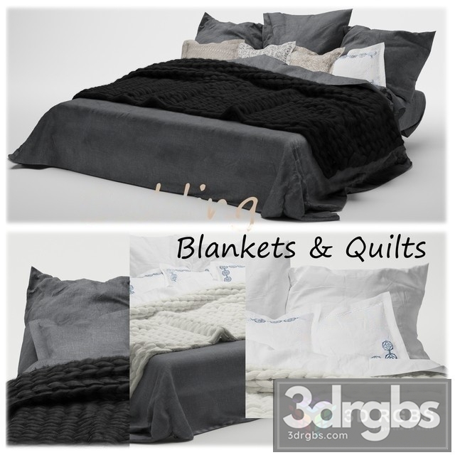 Blanket  Wrap Bed 3dsmax Download - thumbnail 1