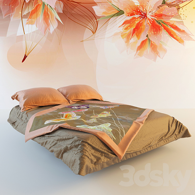 Blankets. pillows 3DSMax File - thumbnail 1