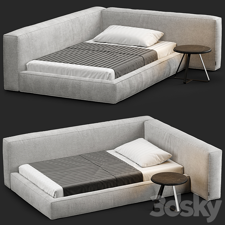 Boca mini bed 3DS Max Model - thumbnail 1