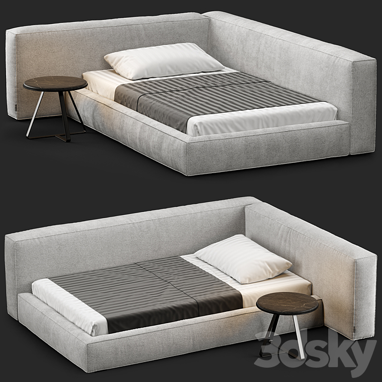 Boca mini bed 3DS Max Model - thumbnail 2