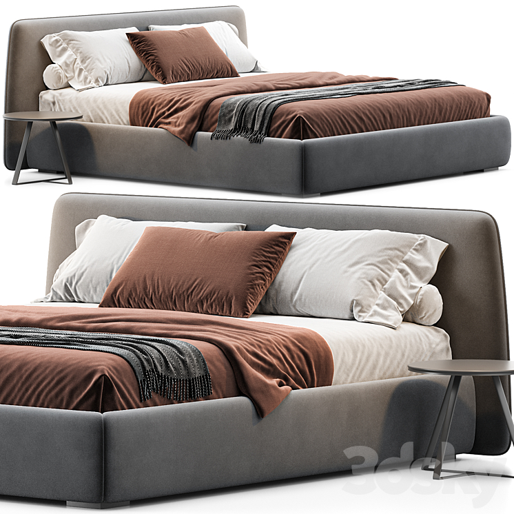 Boca silm bed 3DS Max Model - thumbnail 1