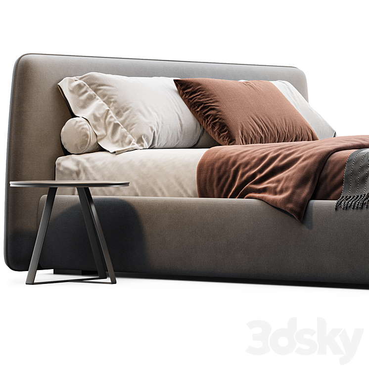 Boca silm bed 3DS Max Model - thumbnail 2