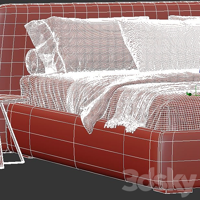 Boca silm bed 3DSMax File - thumbnail 4