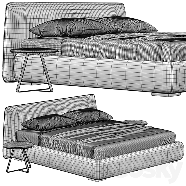 Boca slim bed 3DSMax File - thumbnail 6