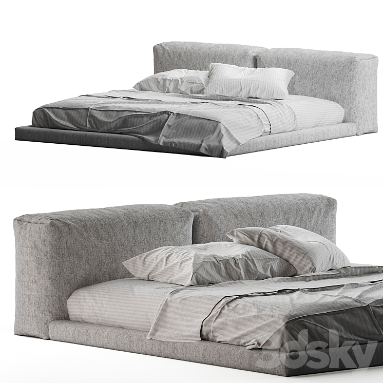 boca soft bed 1 3DS Max Model - thumbnail 1