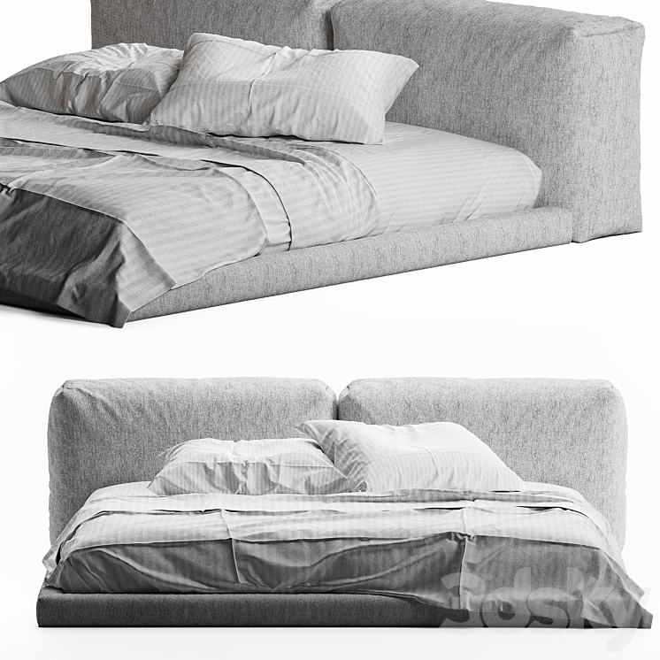 boca soft bed 1 3DS Max Model - thumbnail 2