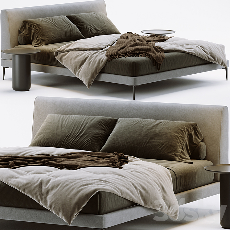 BoConcept Arlington Bed 3DS Max Model - thumbnail 1