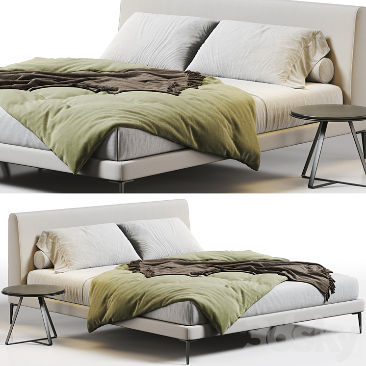 BoConcept Arlington Bed 3DS Max Model - thumbnail 1