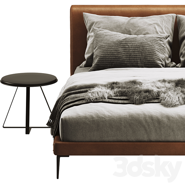 Boconcept arlington bed 3DS Max Model - thumbnail 2