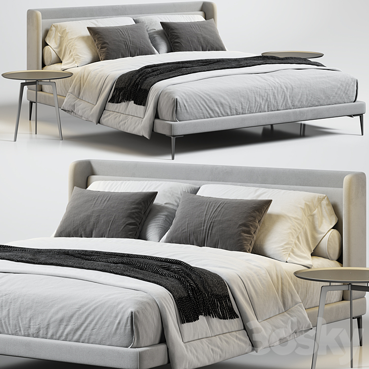 BoConcept Austin Bed 3DS Max Model - thumbnail 1